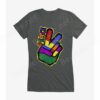 ICreate Pride Rainbow Peace Hand T-Shirt