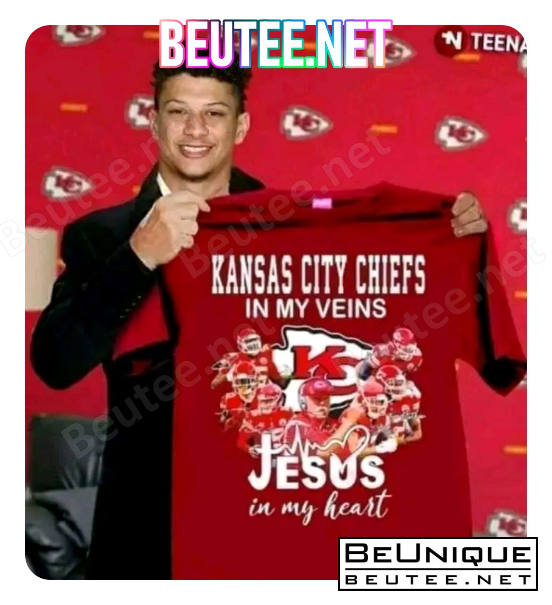 Kansas City Chiefs In  My Veins Jesus In My Heart Shirt