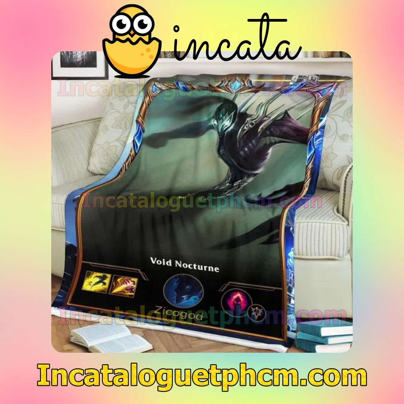 LOL League Of Legends Nocturne Gift Customizable Blankets