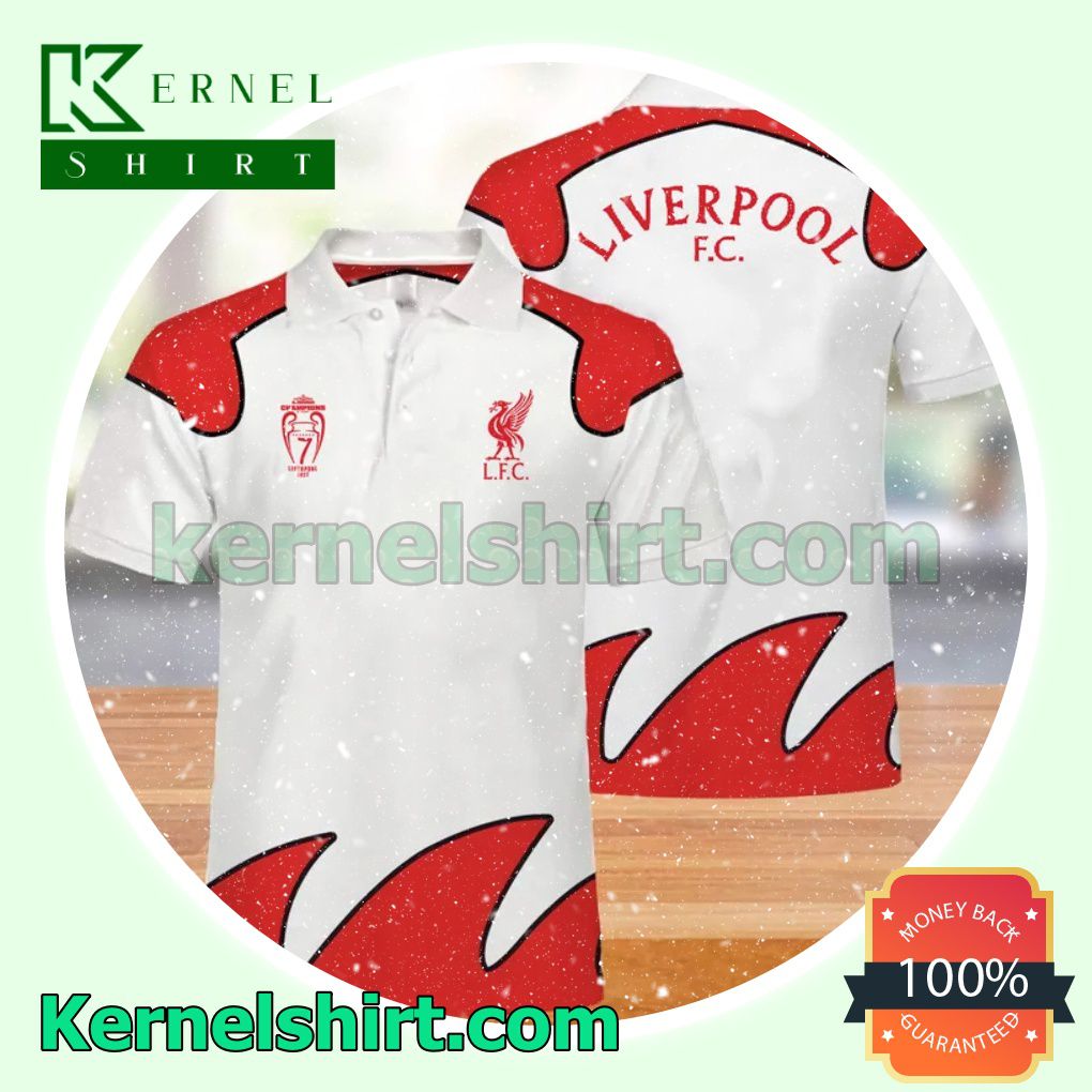Liverpool F.c. White And Red Tennis Golf Polo