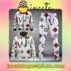 Louis Vuitton Colorful Signature Logo On White Zipper Hooded Sweatshirt And Pants