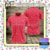 Louis Vuitton Monogram Supreme Red Embroidered Polo Shirts