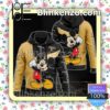 Louis Vuitton With Mickey Mouse Black And Brown Full-Zip Hooded Fleece Sweatshirt