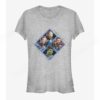 Marvel Avengers Endgame Square Box Girls Heathered T-Shirt