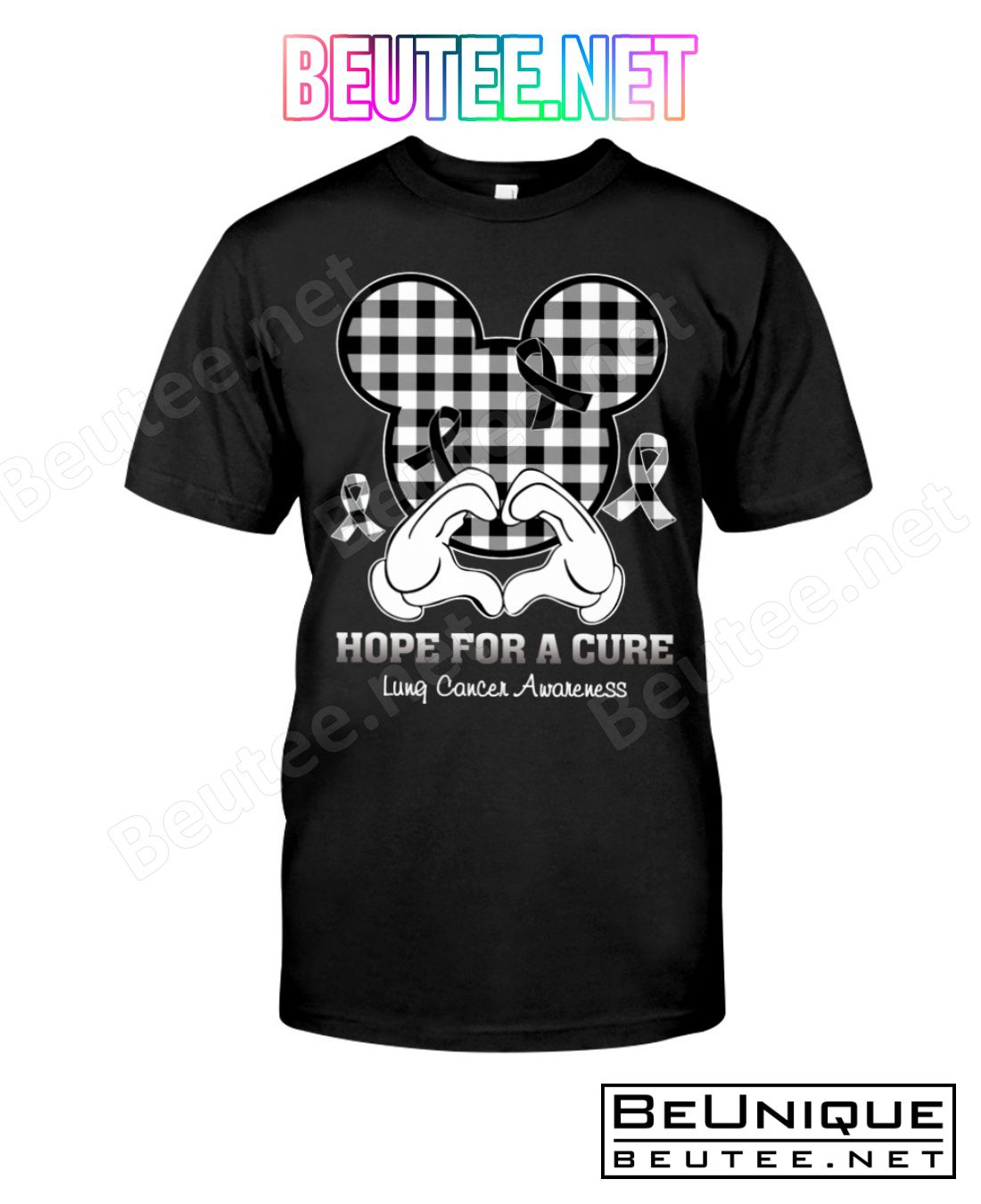Mickey Mouse Hope For A Cure Lung Cancer Awareness Shirt