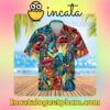 Muppet Drummer Tropical Leaves Short Sleeve Shirt