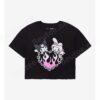 My Melody & Kuromi Flame Heart Girls Crop T-Shirt Plus Size