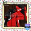 Nike Black And Red Full-Zip Hooded Fleece Sweatshirt