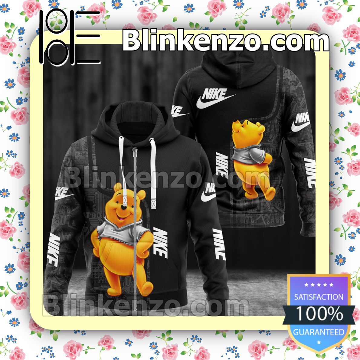 Nike With Winnie The Pooh Full-Zip Hooded Fleece Sweatshirt