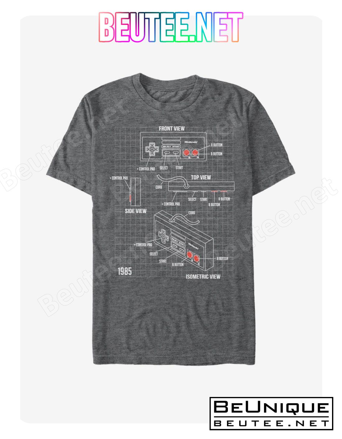 Nintendo Schematic NES Controller T-Shirt