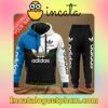 Personalized Adidas Mix Color Blue White And Black Zipper Hooded Sweatshirt And Pants
