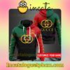 Personalized Gucci Mix Color Red Green And Black Zipper Hooded Sweatshirt And Pants