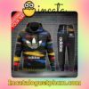 Personalized Multicolor Paint Stroke On Black Zipper Hooded Sweatshirt And Pants