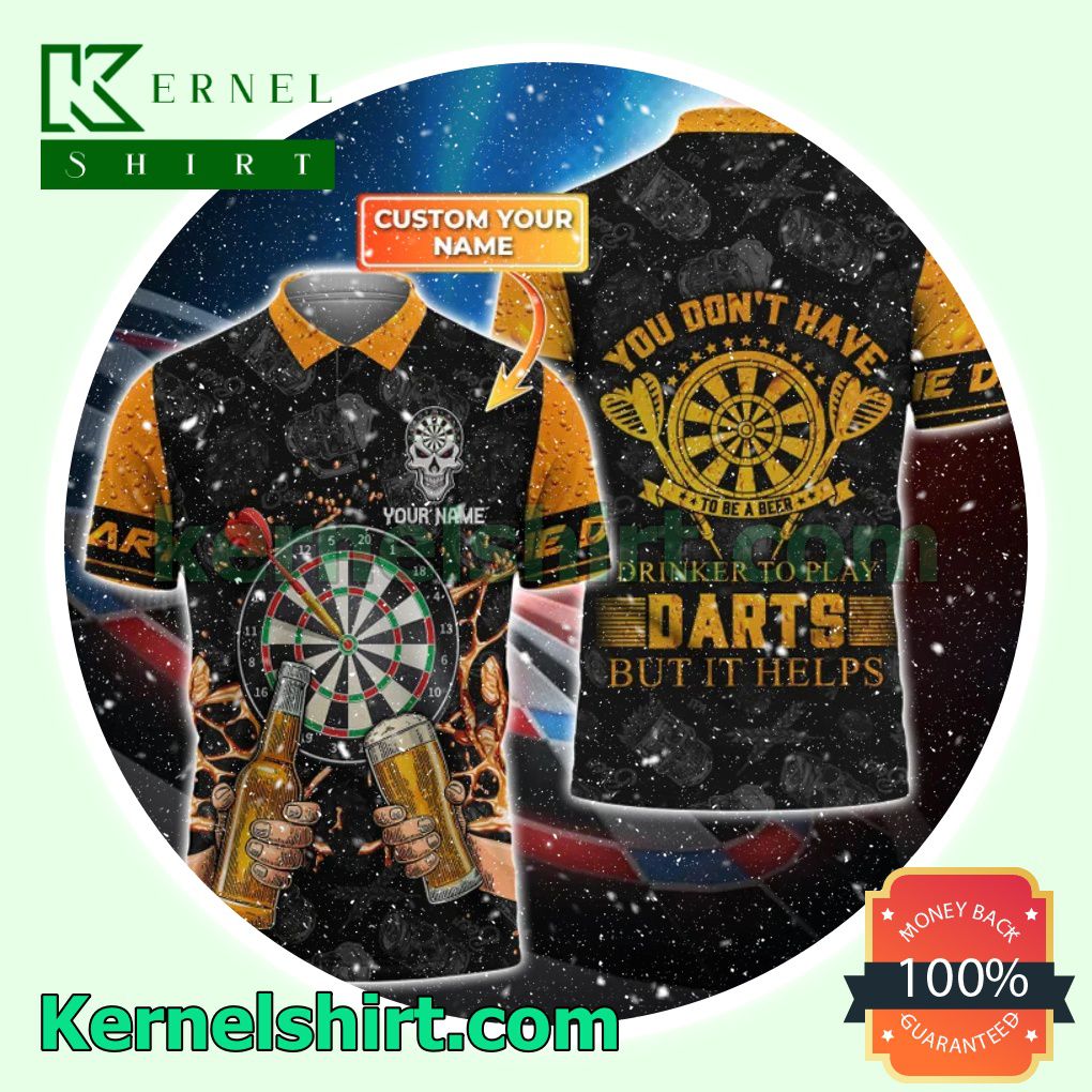 Personalized You Don't Have To Be A Beer Drinker To Play Darts But It Helps Tennis Golf Polo