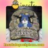 Philadelphia 76ers Camo Mascot NBA Customized Hat Caps