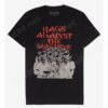Rage Against The Machine Crowd Of Skeletons Girls T-Shirt