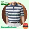 Ralph Lauren Navy And White Striped Tennis Golf Polo