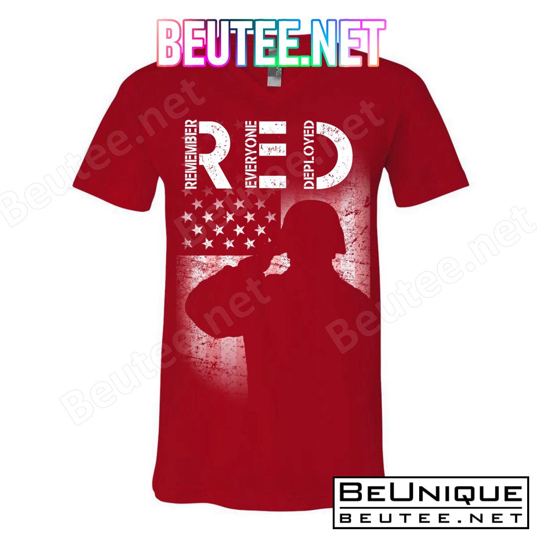 Red Friday Remember Everyone Deployed Flag T-Shirts