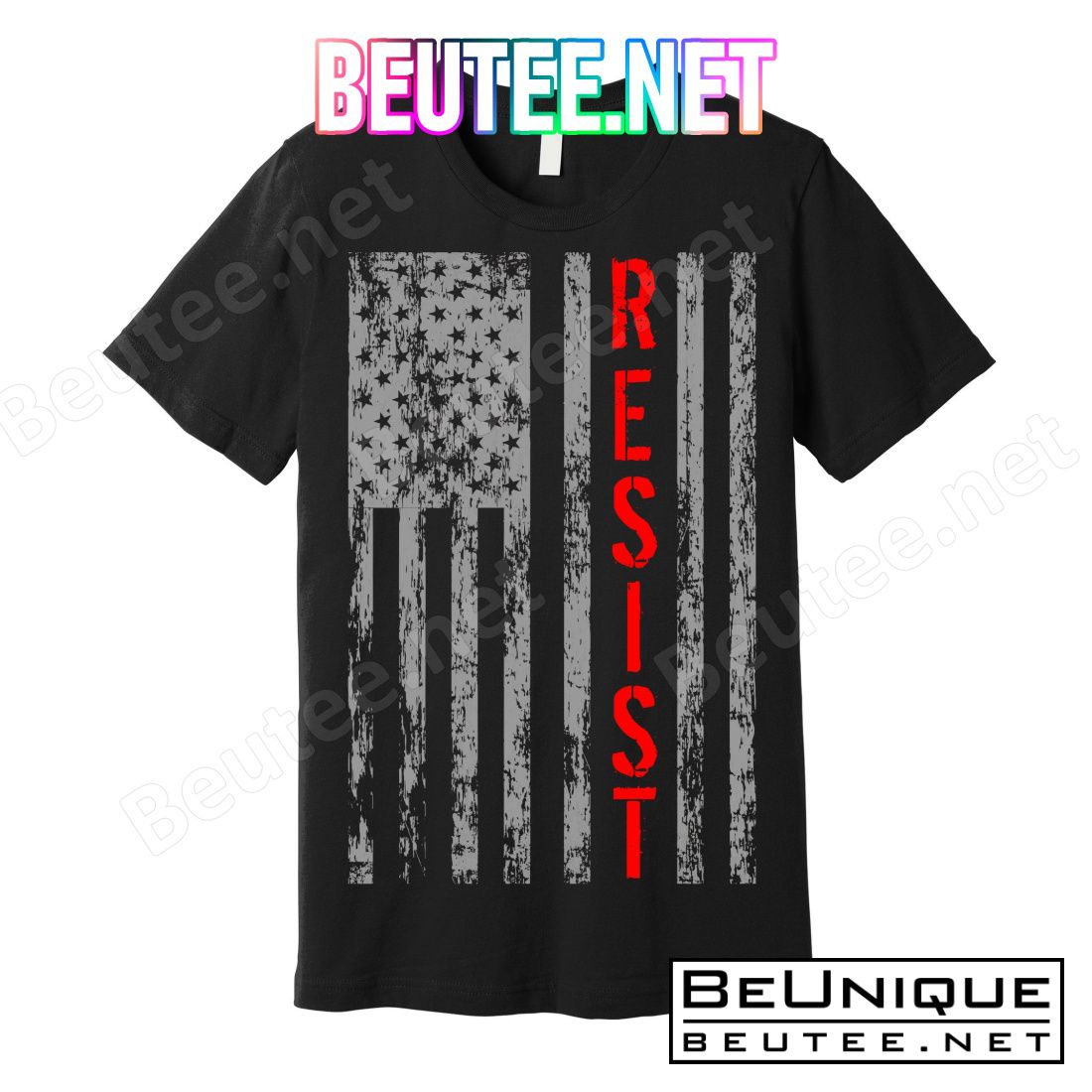 Resist Retro USA Flag The Resistance Anti Trump T-Shirts Tank Top