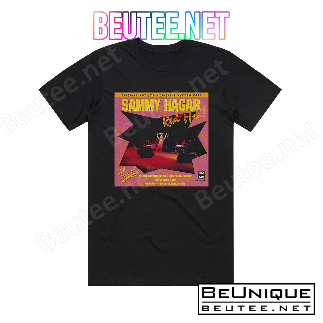 Sammy Hagar Red Hot Album Cover T-Shirt