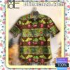Schrute Farms Bed And Breakfast Brown And Green Stripes Summer Shirts