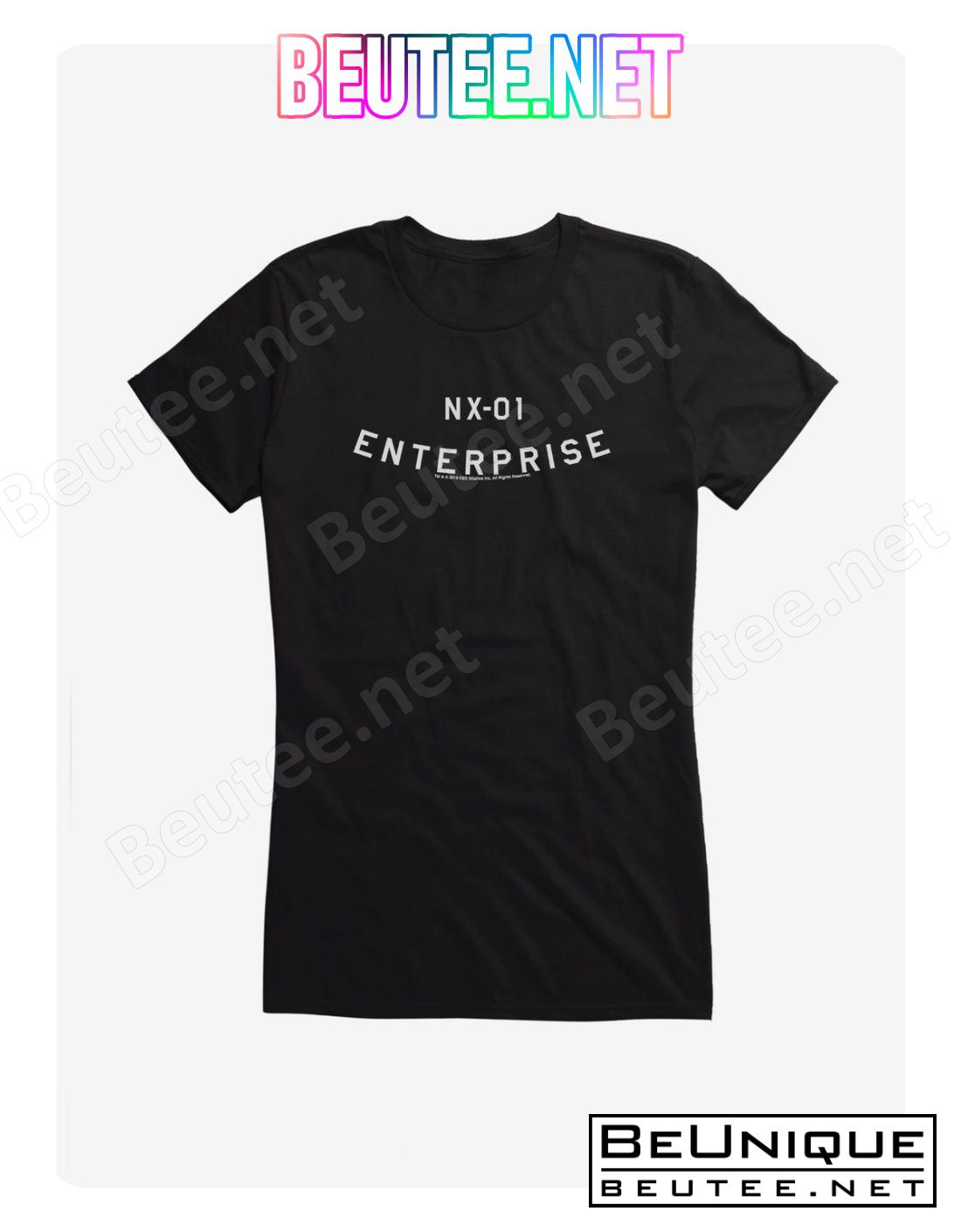 Star Trek Enterprise NX01 Font T-Shirt