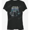 Star Wars Episode VII The Force Awakens Rey and Droids T-Shirt