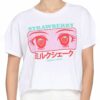 Strawberry Eyes Girls Crop T-Shirt