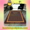Supreme Louis Vuitton Monogram Dark Brown Carpet Rugs For Kitchen