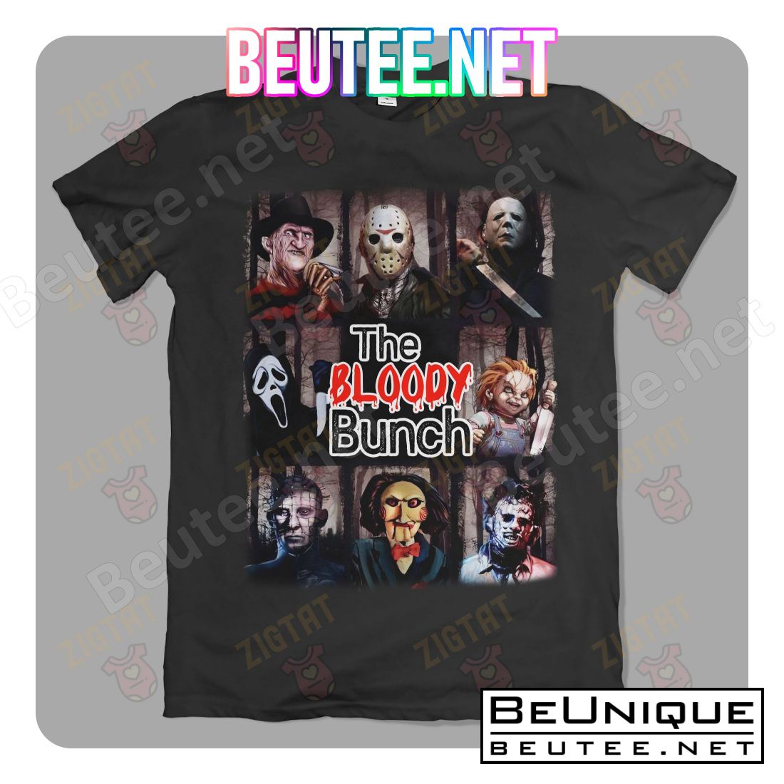 The Bloody Bunch Horror Characters Shirt