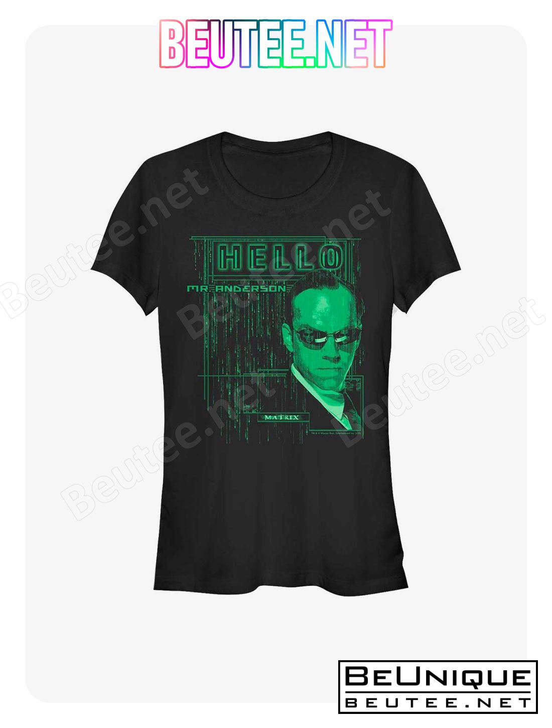 The Matrix Agent Smith Hello Girls T-Shirt
