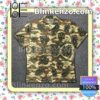 Tropical Leaves Brown Camo Summer Shirts