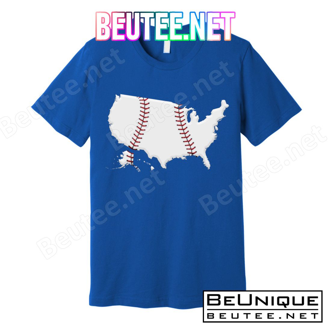 US Map American Baseball T-Shirts